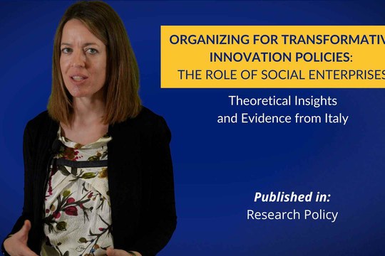 Organizing for transformative innovation policies: the role of social enterprises. Theoretical insights and Evidence from Italy