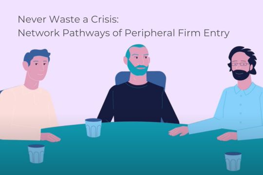 Never Waste a Crisis: Network Pathways of Peripheral Firm Entry