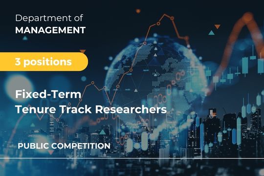 Posti da ricercatore a tempo determinato - Researcher Tenure Track (RTT)